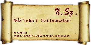 Nándori Szilveszter névjegykártya